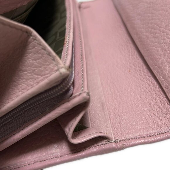 Auth FURLA - Light Pink Leather Long Wallet - Picture 3 of 7